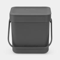 Brabantia sort & go afvalbak 3l grijs - thumbnail