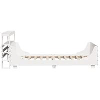 Bedframe zonder matras massief grenenhout wit 75x190 cm - thumbnail