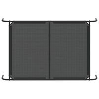 Hondenmand verhoogd 130x80x20 cm textiel en staal zwart - thumbnail