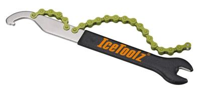 Pedaalsleutel met haak en freewheelafnemer 1/2 x 1/8" IceToolz 34S2