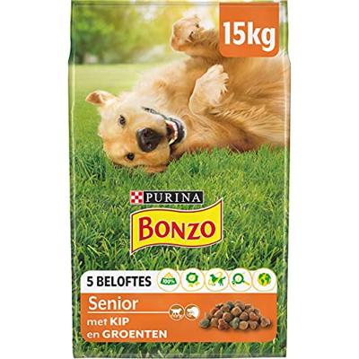 Purina Bonzo Senior hondenvoer met kip en groenten 15 kg Purina Bonzo Senior hondenvoer met kip en groenten 15 kg
