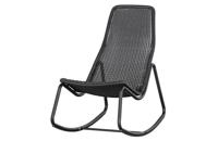 WOOOD Outdoor Schommelstoel 'Tom' Rattan, kleur Zwart - thumbnail