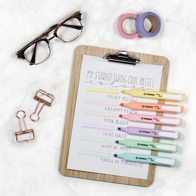 Stabilo swing cool pastel markeerstiften, 8st.