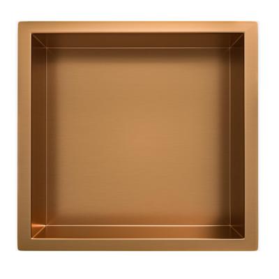 Inbouwnis Wiesbaden Novi 30x30x10cm Geborsteld Brons Koper Inbouwnis Wiesbaden Novi 30x30x10cm Geborsteld Brons Koper