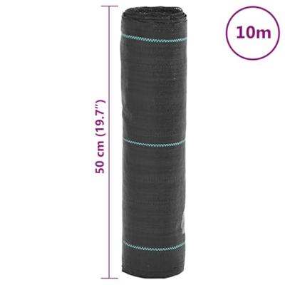 Worteldoek 0,5x10 m polypropeen zwart - thumbnail