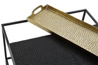 Bijzettafel DKD Home Decor 61 x 61 x 49 cm Zwart Gouden Staal Aluminium - thumbnail