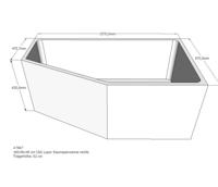 Xenz beterbad baddrager voor society 160 rechts 160x90cm - thumbnail