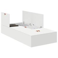 Bedframe met opslag Wit 200 x 80 x 31.5 cm Bewerkt hout - thumbnail