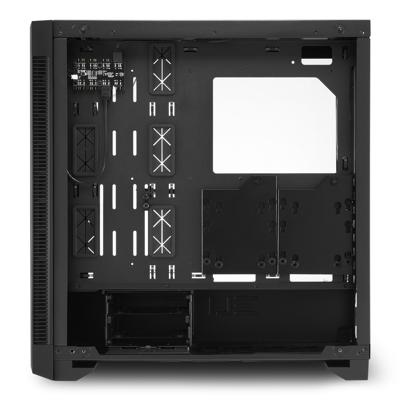 Sharkoon elite shark ca200g big tower behuizing (zwart | 4x usb-a | rgb | tempered glass)