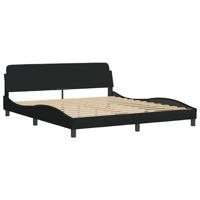 Bedframe zonder matras stof zwart 180x200 cm - thumbnail