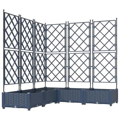 Tuin Bloempot 5 pcs Grijs 120 x 120 x 125,5 cm Staal