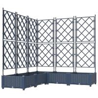 Tuin Bloempot 5 pcs Grijs 120 x 120 x 125,5 cm Staal - thumbnail