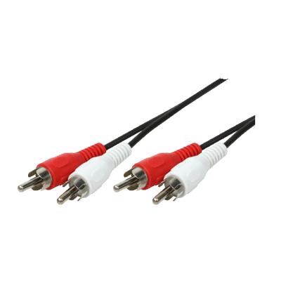 LogiLink CA1039 Cinch Audio Aansluitkabel [2x Cinch-stekker - 2x Cinch-stekker] 2.50 m Zwart (mat)