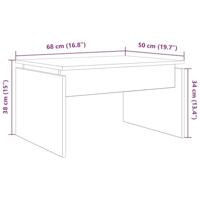 Salontafel 68x50x38 cm bewerkt hout oud houtkleurig - thumbnail