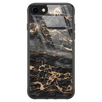 iPhone 8/7 glazen hardcase - Marmer grijs brons - thumbnail