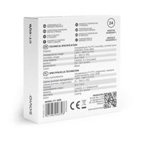 SAVIO Draadloos weerstation, temperatuur- en vochtigheidssensor, voor gebruik binnenshuis, LCD-scherm, klok, datum, handgreep met magneet, CT-01/B Zwart - thumbnail