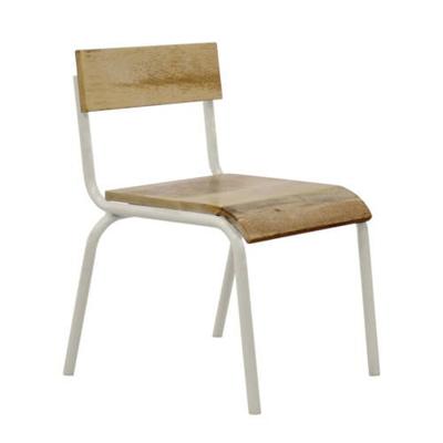 Stoel hout-metaal wit (set van 2) Stoel hout-metaal wit (set van 2)