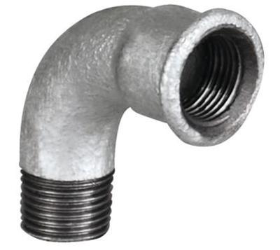 Kirchhoff Bocht van smeedbaar ijzer 90°, verzinkt, 1/2"I x 1/2"ET, (1a) - 989672055 Kirchhoff Bocht van smeedbaar ijzer 90°, verzinkt, 1/2"I x 1/2"ET, (1a) - 989672055