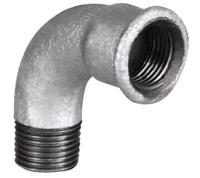 Kirchhoff Bocht van smeedbaar ijzer 90°, verzinkt, 1/2"I x 1/2"ET, (1a) - 989672055 - thumbnail