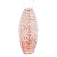 Lumiz solar lampion bazaar ovaal 20 cm roze - thumbnail