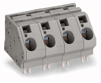 WAGO 745-604/006-000 Veerkrachtklemblok 16.00 mm² Aantal polen 4 Grijs 16 stuk(s)