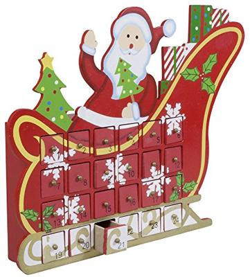 Adventskalender Arreslede met 24 laadjes Adventskalender Arreslede met 24 laadjes