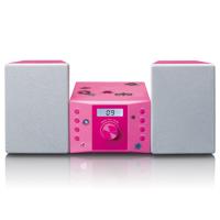 Micro set met CD FM radio AUX-IN stickers Roze - thumbnail