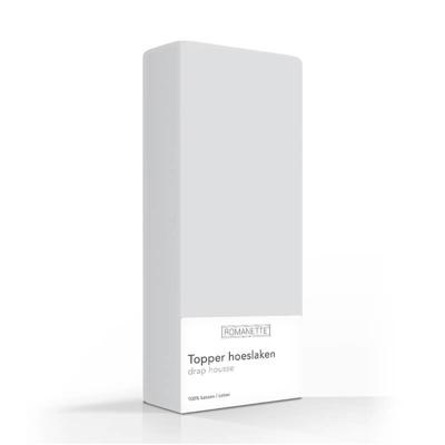 Romanette Topper Hoeslaken Hoge Hoek Silver 100% Katoen 2-persoons Xxl 160x220