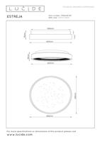 Lucide ESTREJA - Plafonnière - Ø 40 cm - LED 3 StepDim - CCT - 2500K/3000K - Zwart - thumbnail