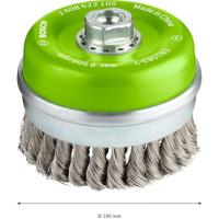 Bosch Accessories Komborstel, roestvrij, 100 mm, 0,35 mm, 8.500 omw/min, 14 Bosch Power Tools 2608622105 1 stuk(s) - thumbnail