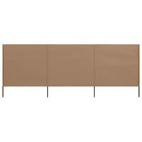 VidaXL Windscherm 3-panelen 400x160 cm stof taupe - thumbnail
