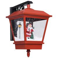 VidaXL Kerstwandlamp met led-lampjes en kerstman 40x27x45 cm rood - thumbnail