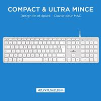 BLUESTORK-toetsenbord voor Mac bedraad - Franse lay-out - thumbnail