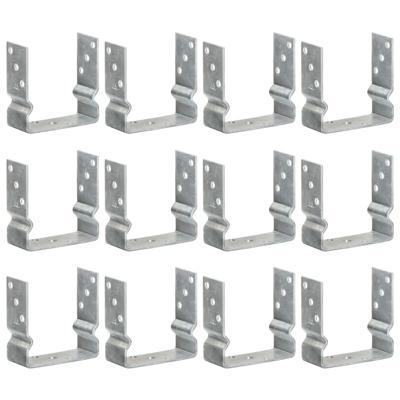 VidaXL Grondankers 12 st 14x6x15 cm gegalvaniseerd staal zilverkleurig VidaXL Grondankers 12 st 14x6x15 cm gegalvaniseerd staal zilverkleurig