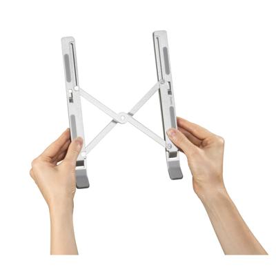 Hama Notebook-stand Aluminium Inklapbaar Kantelb. Tot 39 Cm (15,4) Zilver