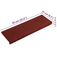 VidaXL Trapmatten 15 st 65x21x4 cm naaldvilt rood - thumbnail