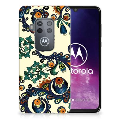 Siliconen Hoesje Motorola One Zoom Barok Flower Siliconen Hoesje Motorola One Zoom Barok Flower