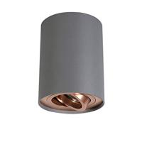 QAZQA Spot grijs met koper draai- en kantelbaar - Rondoo Up - thumbnail