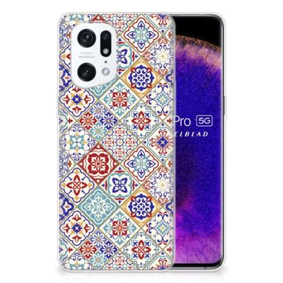 OPPO Find X5 Pro | TPU | Siliconen hoesje | Tiles Color