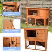 TRIXIE NATURA KONIJNENHOK MET REN BRUIN 104X97X52 CM - thumbnail