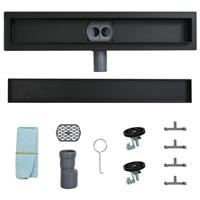 Doucheafvoer 2-in-1 met 360 Sifon Zwart 70 cm - thumbnail