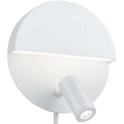 LED Wandlamp 8W Warm Wit 3000K Rond Mat Wit Aluminium