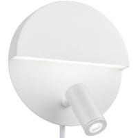 LED Wandlamp 8W Warm Wit 3000K Rond Mat Wit Aluminium - thumbnail