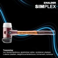Halder SIMPLEX-Plusbox Galabau 3027s024 Kunststof hamer Middelhard, Zacht 1880 g 157 mm 2 stuk(s) - thumbnail