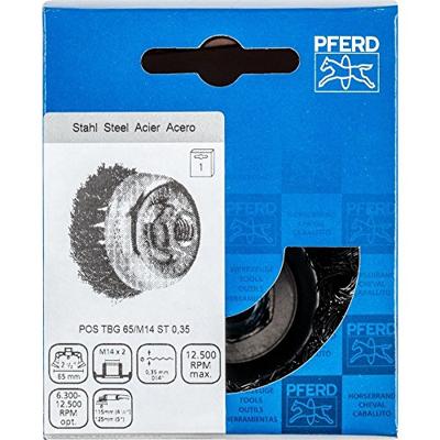 PFERD TOOLS Komborstel met schroefdraad, getordeerd POS TBG 65/M14 ST 0,35 Tbg 43305002 1 stuk(s)