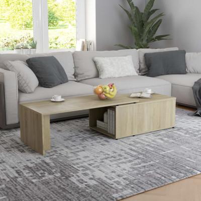 Salontafel 150x50x35 cm bewerkt hout sonoma eikenkleurig
