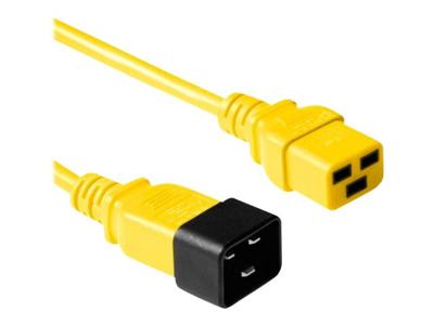 ACT AK5101 230V Stroomkabel C19/C20 Geel - 1,2 meter