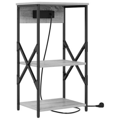 Nachtkastje 2 pcs Grijs Sonoma 41 x 31 x 76 cm Bewerkt hout