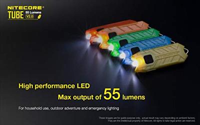 NiteCore Tube 2.0, schwarz Zaklamp werkt op een accu 55 lm 10 g