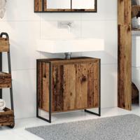 Badkamer Kast met opslag Oud Hout 60 x 30 x 60 cm Bewerkt hout - thumbnail
